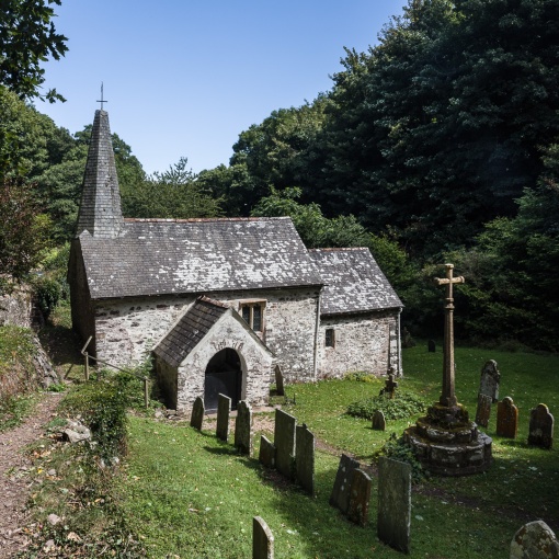 Culbone, St Beuno’s Church, the smallest church in England, Culbone, Somerset.
